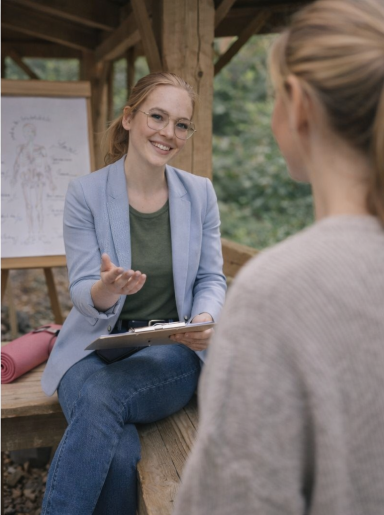 Gesprächsbild von Denise Lüdtke - Beratung und Entwicklung, im Interview
